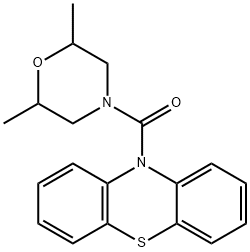 (2,6-dimethylmorpholin-4-yl)(10H-phenothiazin-10-yl)methanone Struktur