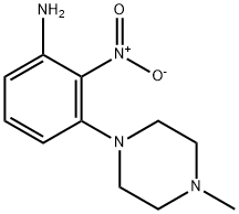 3-(4-methyl-1-piperazinyl)-2-nitrobenzenamine Struktur