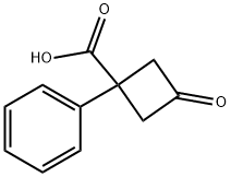 3-oxo-1-phenyl-Cyclobutanecarboxylic acid Struktur