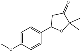 5-(4-methoxyphenyl)-2,2-dimethyldihydrofuran-3(2H)-one Struktur