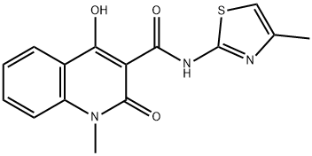 4-hydroxy-1-methyl-N-(4-methyl-1,3-thiazol-2-yl)-2-oxo-1,2-dihydroquinoline-3-carboxamide Structure