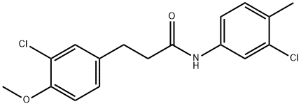 3-(3-CHLORO-4-METHOXYPHENYL)-N-(3-CHLORO-4-METHYLPHENYL)PROPANAMIDE Struktur