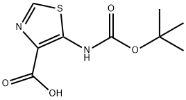 5-[[(1,1-dimethylethoxy)carbonyl]amino]-4-Thiazolecarboxylic acid Struktur