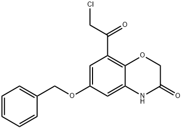 6-(芐氧基)-8-(2-氯乙?；?2H-苯并[1,4]惡嗪-3(4H)-酮 結(jié)構(gòu)式