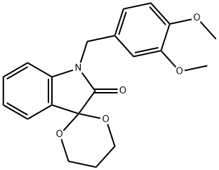1'-(3,4-dimethoxybenzyl)spiro[1,3-dioxane-2,3'-indol]-2'(1'H)-one Struktur