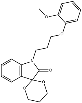 1'-[3-(2-methoxyphenoxy)propyl]-1',2'-dihydrospiro([1,3]dioxane-2,3'-indole)-2'-one Struktur