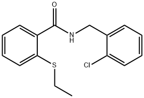 N-(2-chlorobenzyl)-2-(ethylsulfanyl)benzamide Structure
