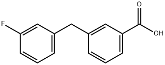 3-(3-Fluoro-Benzyl)-Benzoic Acid Struktur