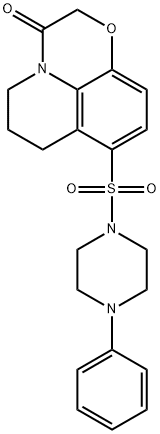 8-[(4-phenyl-1-piperazinyl)sulfonyl]-6,7-dihydro-5H-[1,4]oxazino[2,3,4-ij]quinolin-3(2H)-one Structure