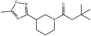 tert-butyl 3-(5-methyl-1,2,4-oxadiazol-3-yl)piperidine-1-carboxylate Struktur
