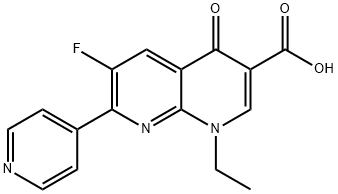 1-Ethyl-6-fluoro-4-oxo-7-(pyridin-4-yl)-1,4-dihydro-1,8-naphthyridine-3-carboxylic acid Struktur