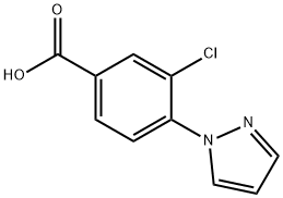 3-Chloro-4-(1H-pyrazol-1-yl)benzoic acid Struktur