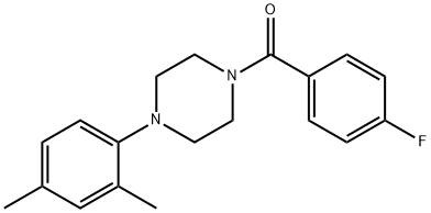 1-(2,4-dimethylphenyl)-4-(4-fluorobenzoyl)piperazine Struktur