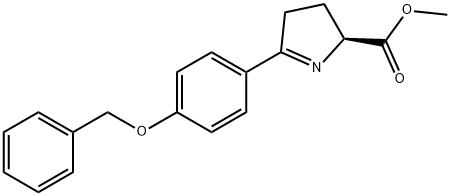 (S)-methyl 5-(4-(benzyloxy)phenyl)-3,4-dihydro-2H-pyrrole-2-carboxylate Struktur