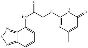 N-(2,1,3-benzothiadiazol-4-yl)-2-[(4-hydroxy-6-methyl-2-pyrimidinyl)thio]acetamide Struktur