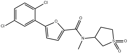 5-(2,5-dichlorophenyl)-N-(1,1-dioxidotetrahydrothiophen-3-yl)-N-methylfuran-2-carboxamide Struktur