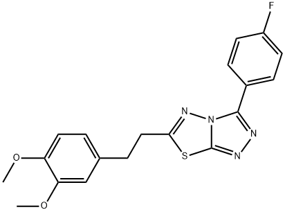 6-[2-(3,4-dimethoxyphenyl)ethyl]-3-(4-fluorophenyl)[1,2,4]triazolo[3,4-b][1,3,4]thiadiazole Struktur