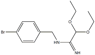 N-(4-bromo-benzyl)-2,2-diethoxy-acetamidine Struktur