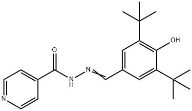 (E)-N'-(3,5-di-tert-butyl-4-hydroxybenzylidene)isonicotinohydrazide Struktur