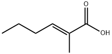(E)-2-methylhex-2-enoic acid Struktur