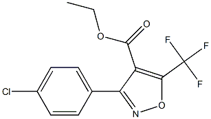 Ethyl 3-(4-chlorophenyl)-5-(trifluoromethyl)isoxazole-4-carboxylate Struktur