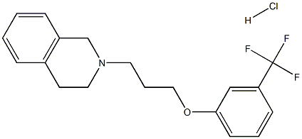 2-{3-[3-(trifluoromethyl)phenoxy]propyl}-1,2,3,4-tetrahydroisoquinoline hydrochloride Struktur