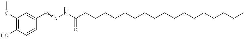 STEARIC (4-HYDROXY-3-METHOXYBENZYLIDENE)HYDRAZIDE Struktur