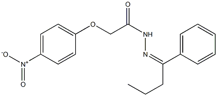 2-(4-nitrophenoxy)-N'-(1-phenylbutylidene)acetohydrazide Struktur
