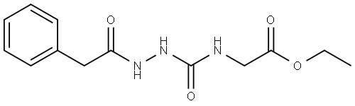 4-(ETHOXYCARBONYLMETHYL)-1-(PHENYLACETYL)SEMICARBAZIDE Struktur