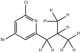 4-Bromo-2-chloro-6-(iso-butyl-d9)-pyridine Struktur