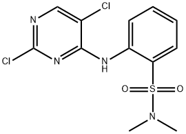 2-((2,5-DICHLOROPYRIMIDIN-4-YL)AMINO)-N,N-DIMETHYLBENZENESULFONAMIDE 結構式
