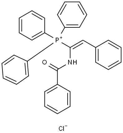 (1-BENZOYLAMINO-2-PHENYL-VINYL)-TRIPHENYL-PHOSPHONIUM, CHLORIDE Struktur