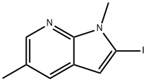 2-iodo-1,5-dimethyl-1H-pyrrolo[2,3-b]pyridine Structure