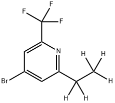 4-Bromo-2-(ethyl-d5)-6-trifluoromethylpyridine Struktur