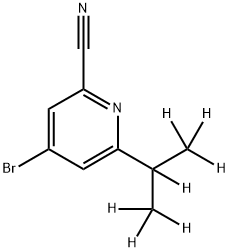 4-Bromo-2-cyano-6-(iso-propyl-d7)-pyridine Struktur
