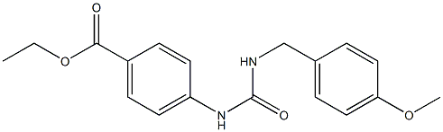 ethyl 4-(3-(4-methoxybenzyl)ureido)benzoate Struktur