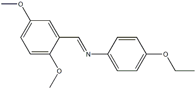 N-(2,5-DIMETHOXYBENZYLIDENE)-P-PHENETIDINE Struktur