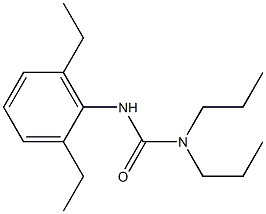 3-(2,6-DIETHYLPHENYL)-1,1-DIPROPYLUREA Struktur