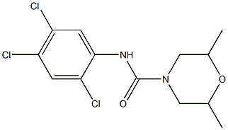 2,6-DIMETHYL-4-(N-(2,4,5-TRICHLOROPHENYL)CARBAMOYL)MORPHOLINE Struktur