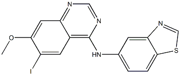 Benzothiazol-5-yl-(6-iodo-7-methoxy-quinazolin-4-yl)-amine