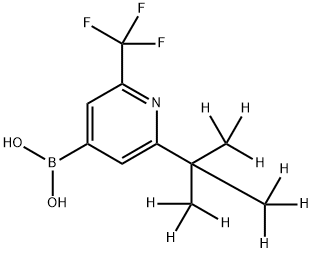 2-(tert-Butyl-d9)-6-trifluoromethylpyridine-4-boronic acid Struktur