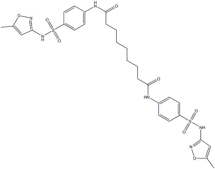 N,N'-bis(4-{[(5-methyl-3-isoxazolyl)amino]sulfonyl}phenyl)nonanediamide Struktur
