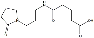 5-oxo-5-((3-(2-oxopyrrolidin-1-yl)propyl)amino)pentanoic acid Struktur