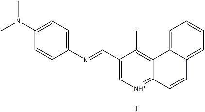 2-(4-DIMETHYLAMINOPHENYLIMINOMETHYL)-1-METHYLBENZO(F)QUINOLINIUM IODIDE Struktur