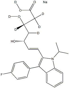 Fluvastatin (D6 sodium) Struktur