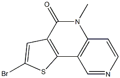 2-bromo-5-methylthieno[3,2-c][1,6]naphthyridin-4(5H)-one Struktur