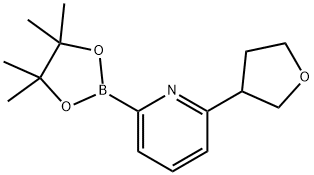 2-(tetrahydrofuran-3-yl)-6-(4,4,5,5-tetramethyl-1,3,2-dioxaborolan-2-yl)pyridine Struktur