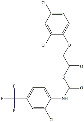 2-(2,4-DICHLOROPHENOXY)ACETYL N-(2-CHLORO-4-(TRIFLUOROMETHYL)PHENYL)CARBAMATE Struktur