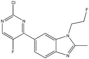 6-(2-chloro-5-fluoropyrimidin-4-yl)-1-(2-fluoroethyl)-2-methyl-1H-benzo[d]imidazole Structure