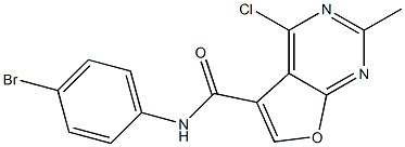N-(4-bromophenyl)-4-chloro-2-methylfuro[2,3-d]pyrimidine-5-carboxamide Structure